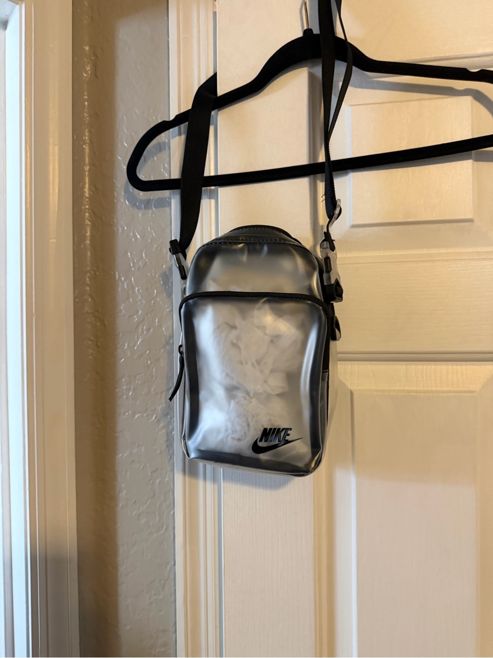 Nike Men’s Black and Clear Crossbody Sling Bag